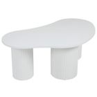 Table basse en MDF décor mélaminé blanc - Oviala