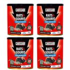 MULTITANKS Lot de 4 boites de Raticide Rats & Souris - Pat'Appât forte infestation 150gs , boite de 10 x 15grs-