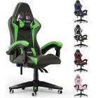 BIGZZIA Fauteuil Gaming Chaise Gamer Ergonomique Inclinable 90 °-135 ° - Hauteur Réglable - Max 110 kg - Vert