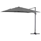 Parasol déporté Alu Sun 3 - Habitat et Jardin - Carré 3x3m - Gris