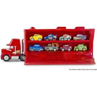 Véhicule miniature Cars - Camion de transport - Rouge - Inclus 1 voiture