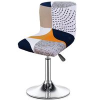 Lot De 6 Housses De Chaise De Bar Jacquard Élastiques Kaki - Housse Tabouret Lavable