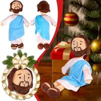 Poupée en peluche mon ami jésus, jouets religieux du Christ, poupée en peluche sauveur, décoration de noël N°2
