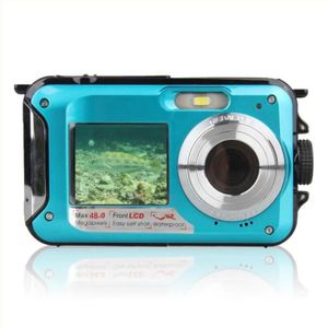 CAMÉSCOPE NUMÉRIQUE vert - Caméra numérique étanche avec double écran, caméscope HD sous marin anti tremblement, vidéo Full HD, 2
