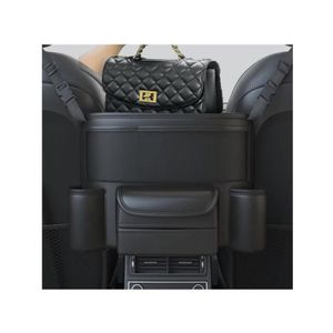Porte-sac à main de poche en filet de voiture de grande capacité entre les  sièges Support de sac à main en filet automatique Organisateur de siège