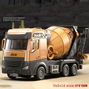 VOITURE - CAMION Camion de ciment - Ensemble de bulldozer d'ingénierie en alliage pour garçons, grue, camion de construction,