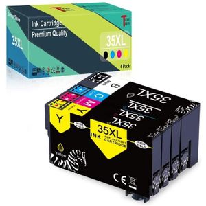 FLWR - Cartouches / Epson 35XL Multipack / noir et couleur / Convient pour  Epson