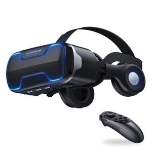 Lunettes VR casque de réalité virtuelle Lunettes 3D VR avec télécommande Casque de réalité virtuelle pour jeux VR et films 3D 