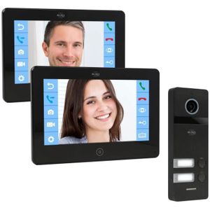 Interphone vidéo HD 7 Interphone vidéo HD 7 Intercom avec sonnette de porte pour téléphone et appareil photo avec 2 appareils intérieurs moniteur 