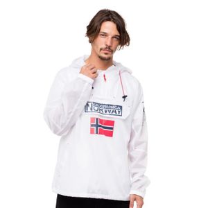 Imperméable - Trench GEOGRAPHICAL NORWAY Coupe-vent à capuche BREST Blanc - Homme