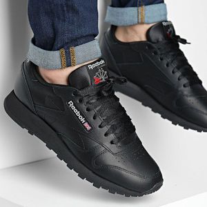 BASKET Baskets Homme - REEBOK - Classic Leather - Cuir - Noir - Lacets