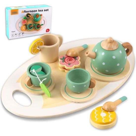 Service à thé enfant pour enfants pour Jouer à la Cuisine au Jeu de Cuisine  pour Enfants à partir de 3 Ans Style de service à thé br - Cdiscount Maison
