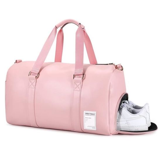 Sac De Sport Homme UBAYMAX En Cuir PU – 37L, Compartiment Chaussures, Imperméable, Pour Weekend, Piscine, Yoga