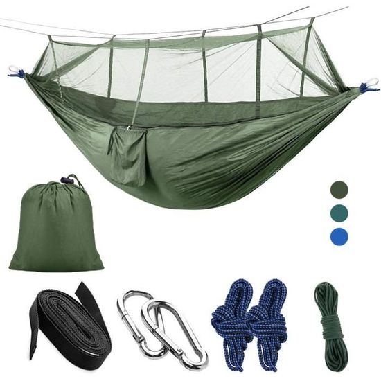 Hamac – Comprend un sac de rangement et des mousquetons