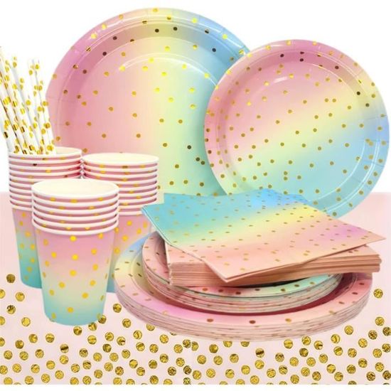 Nosiny Lot De 352 Pièces De Vaisselle Jetables Pour 50 Invités