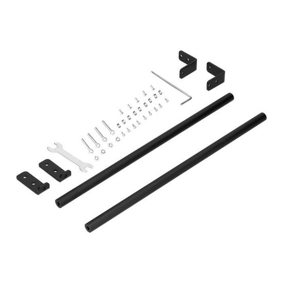 Paire De Tiges De Support Pour Lèvre De Pare-chocs Avant - Aluminium 20 Cm - Noir/Rouge/Bleu - Renfort Et Décoration Voiture