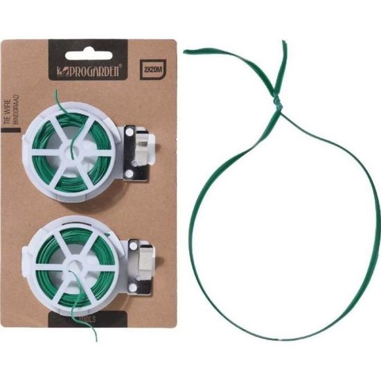 BEASAFY Fil De Liaison Gainé Vert 3,5 Mm X 20 M - Support Souple Pour Plantes Grimpantes Et Jardin