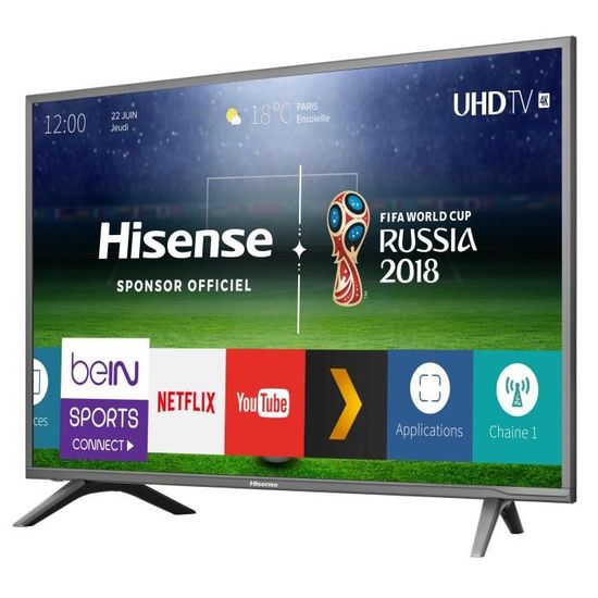HISENSE H60NEC5100 TV UHD 4K 60" (151cm) - Smart TV - 3 X HDMI - Classe énergétique A+