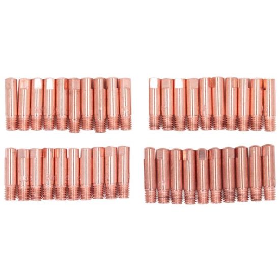 Buses Résistantes Chaleur 20 Buses Soudage MIG/MAG Cuivre - 1.0mm | Compatibles 15AK Torches | Soudure Professionnelle Buses Cuivre Rouge