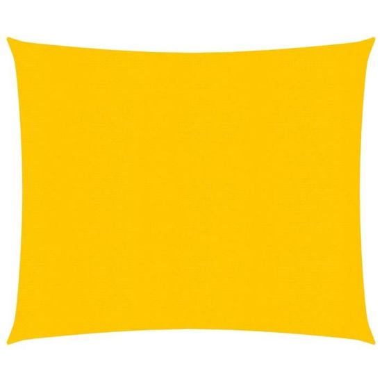 3322Remise Voile d'ombrage Rectangulaire & Anti - UV,Protection,Toile Ombrage Jardin Terrasse 160 g-m² Jaune 2,5x2,5 m PEHD