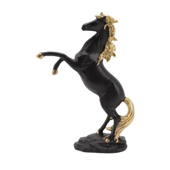 Figurine Cheval Résine Vintage - Artisanat Maison Américaine - Déco Rustique