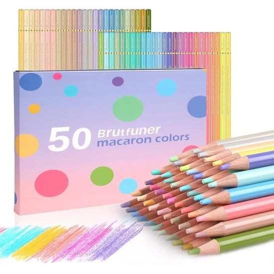 Efimeso Crayons de Couleur Macaron 50 Couleurs, Crayons de Couleur  D'artiste Crayons Pastel Pour Dessiner Des Fournitures D'art 5 - Cdiscount  Beaux-Arts et Loisirs créatifs