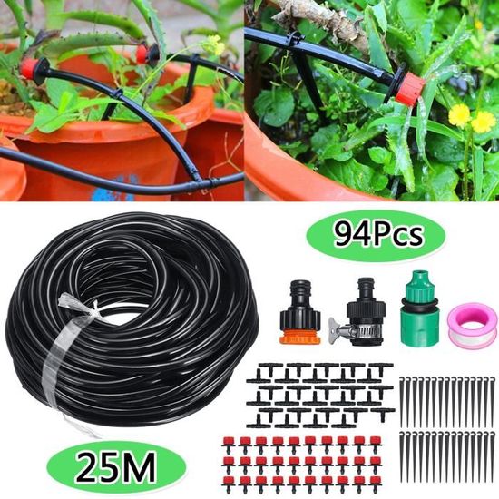 TEMPSA DIY jardinage Kit Système D'irrigation -Programmateur d'arrosage automatique Goutte À Goutte Jardin 25 M