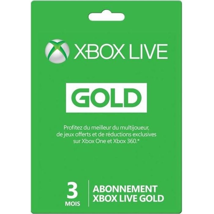 Abonnement Xbox Live Gold 3 mois