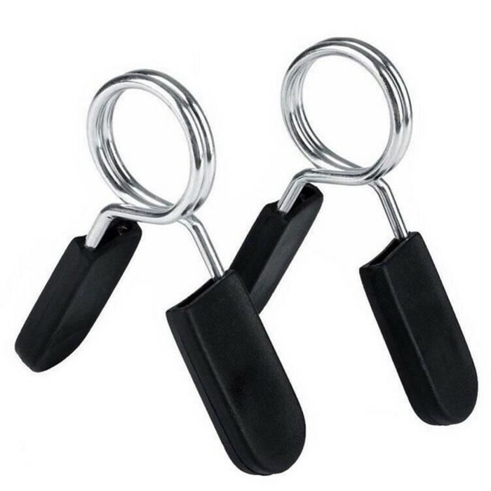 2Pcs 25-28-30 mm Barbell Gym Barre de poids Haltère Lock Clamp Spring Collar Clips HD2915