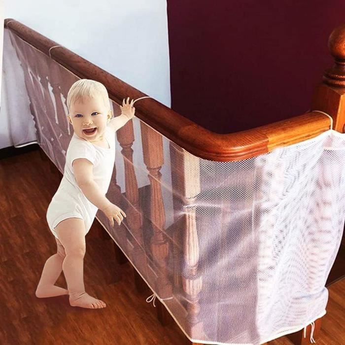 Filet de Sécurité Escalier,Filet Escalier,Filet Escalier Sécurité Bebe,Filet de Protection Escalier Enfant,Filet de Sécurité Balcon