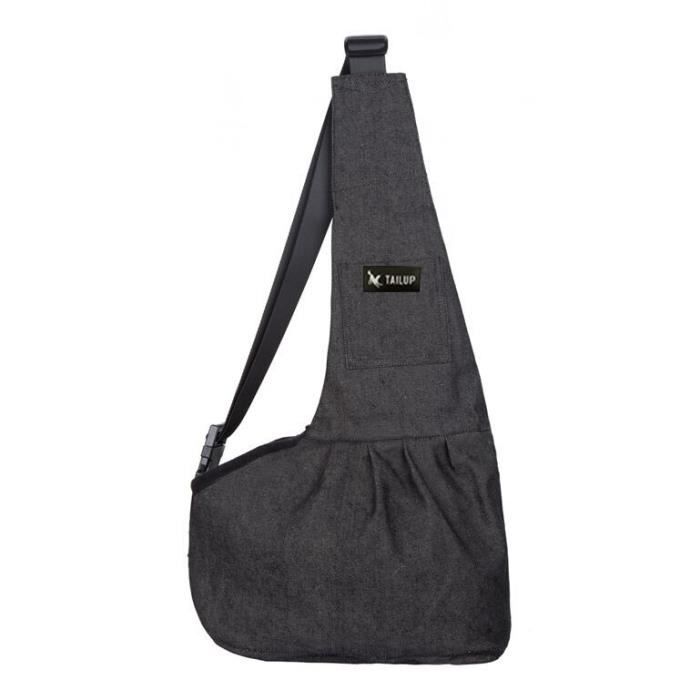 Sac de transport,TAILUP sac de transport pour chiens Sac à dos en tissu maille pour chiot Chihuahua Yorkies - Type denim black-S