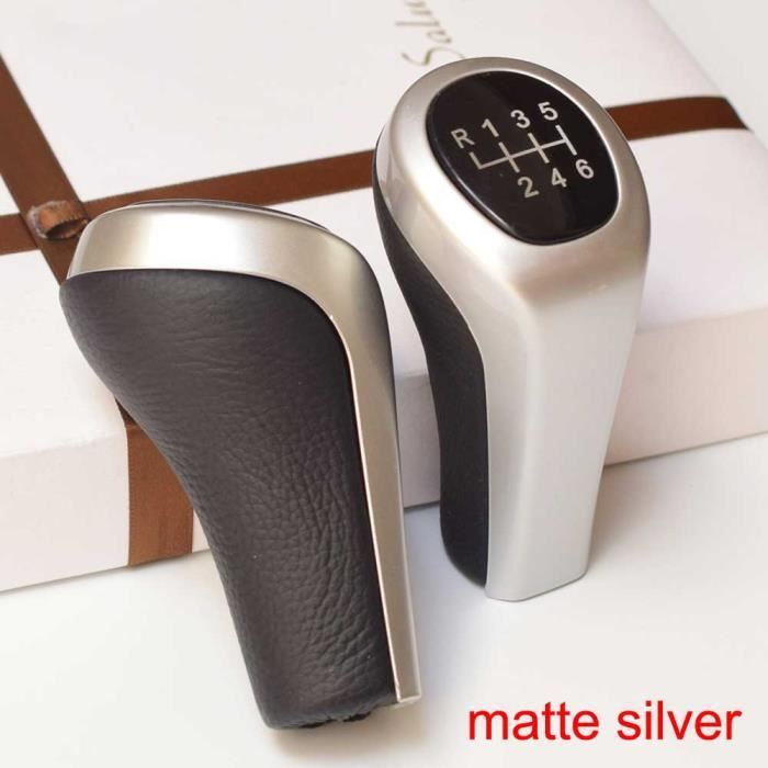 Pommeau,Barre de manette de vitesse 5-6 Bouton de levier de vitesse pour BMW 1 3 5 6 7 série E90 E91 E92 E93 E30 - Type WHITE