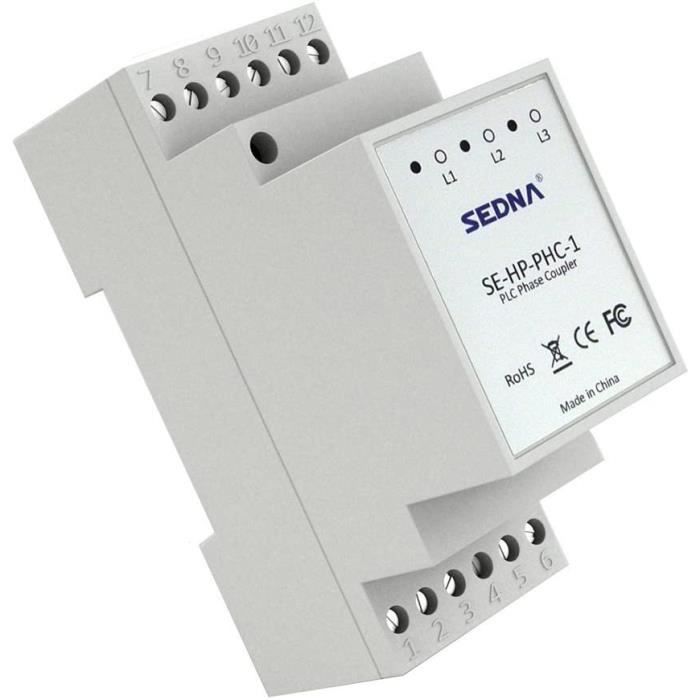 SEDNA Coupleur de phase de ligne électrique pour adaptateurs de prise domestique.
