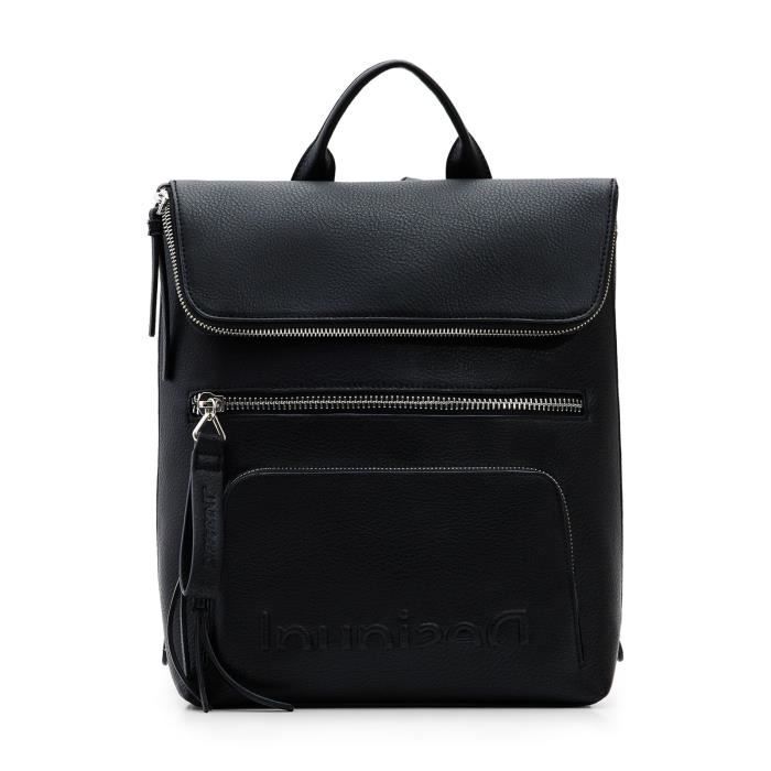 Desigual Accessoires Half Logo Nerano Backpack Medium Black [187774] -  sac à dos sac a dos