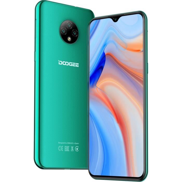 Telephone portable DOOGEE X95 Débloqué 4G 6.52 Pouces 3Go + 16Go Smartphone Double SIM caméra 13MP+5MP, 4350 mAh, Android 10 - Vert
