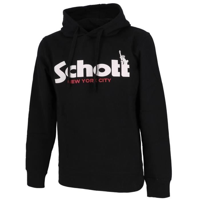 Sweat capuche hooded Sweat capuche logo blk - Schott nyc