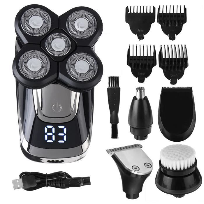Rasoir électrique pour homme Affichage LED de rasoir rechargeable USB