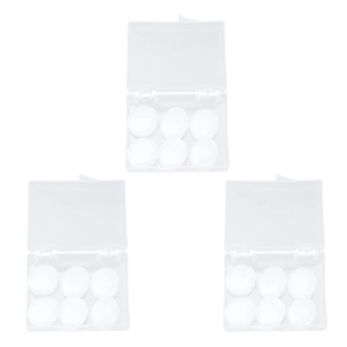 18pcs bouchons d'oreille en silicone accessoires souple pour la natation
