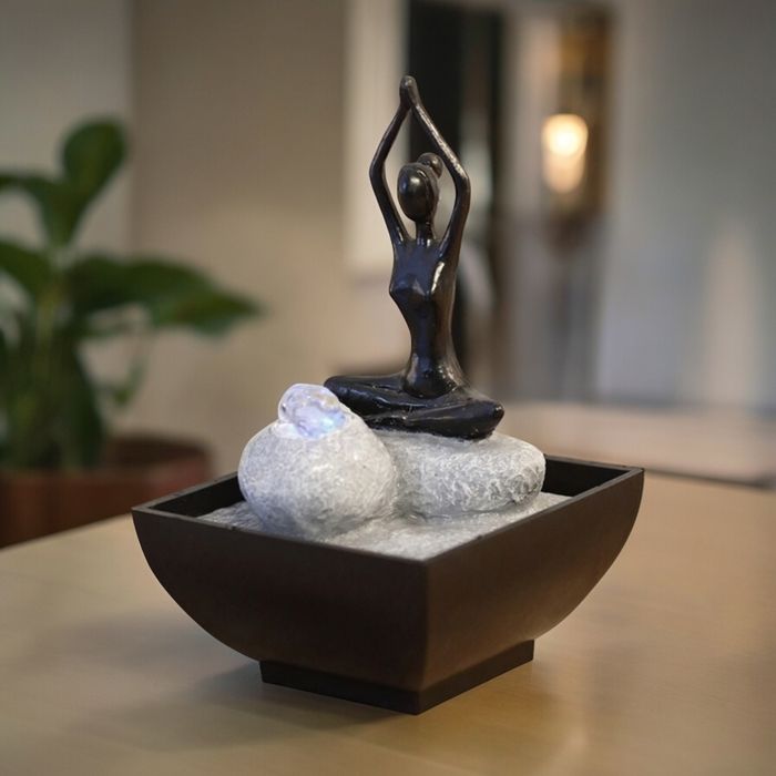 ZEN LIGHT Fontaine LED d'intérieur Yoga 2 - Noir