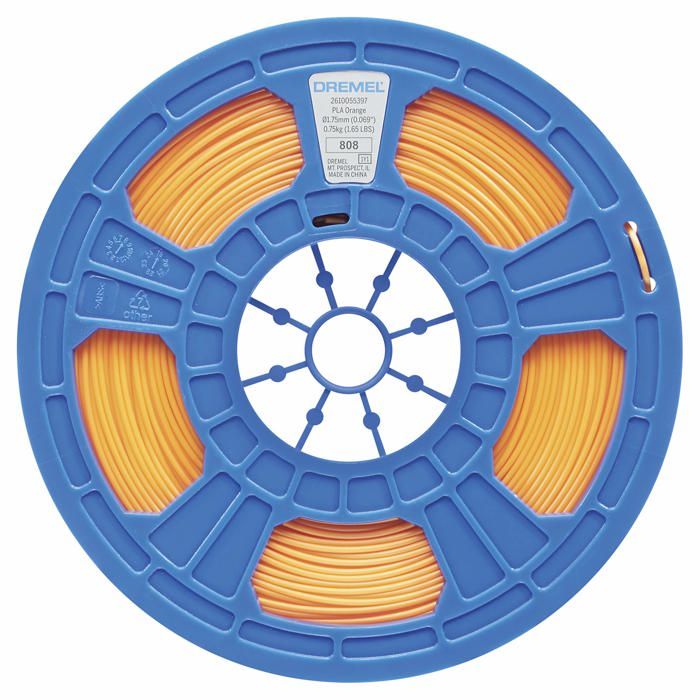 Filament pour imprimante 3D - DREMEL - 2615PL04JA - PLA - 175 mm - Orange