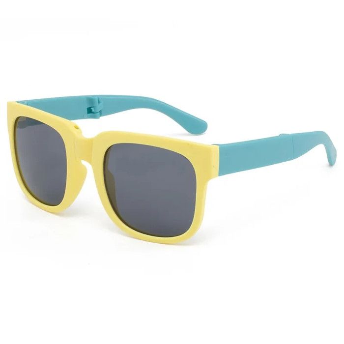 Enfants Vintage forme ronde lunettes de soleil solide cadre UV400 Anti