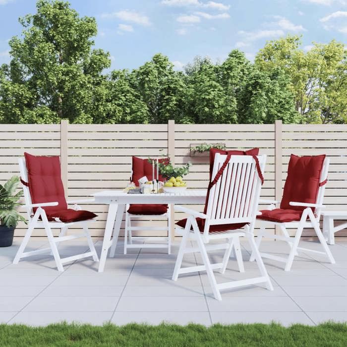 VidaXL Coussins de chaise haut Lot de 4