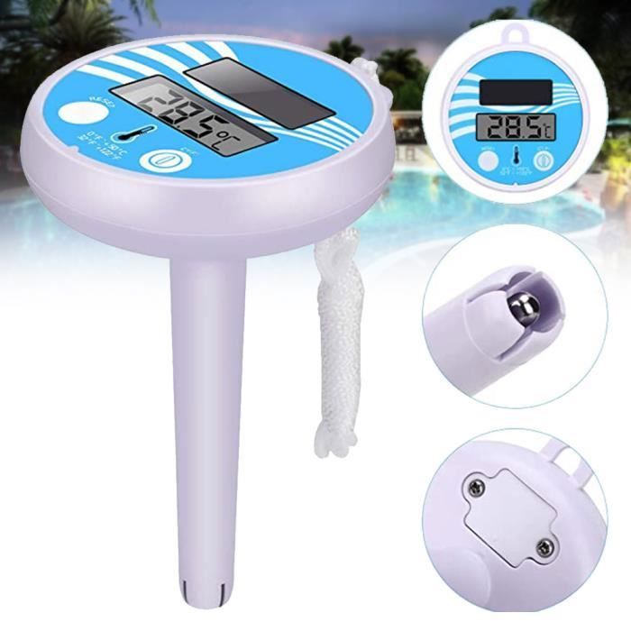 Thermomètre Flottant Piscine - Affichage Fahrenheit/Celsius - Cordon Incassable - Intérieur/Extérieur