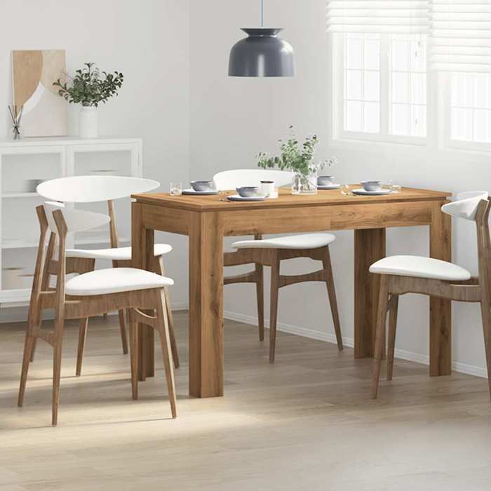 vidaXL Table à manger chêne artisanal 120x60x76 cm bois dingénierie table table de dîner meuble à manger table de 855903