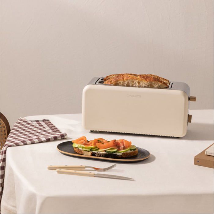 Grille-pain - Create - Toast rétro - 1500W - Fentes larges - Style rétro
