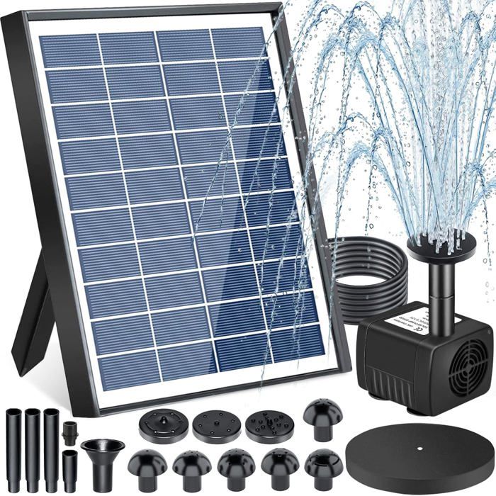Fontaine Solaire Extérieur Flottante Pompe Bassin Solaire Avec 6 Buses Pour Bain Doiseau Etang Piscine Patio Decoration De Jardin 72462835