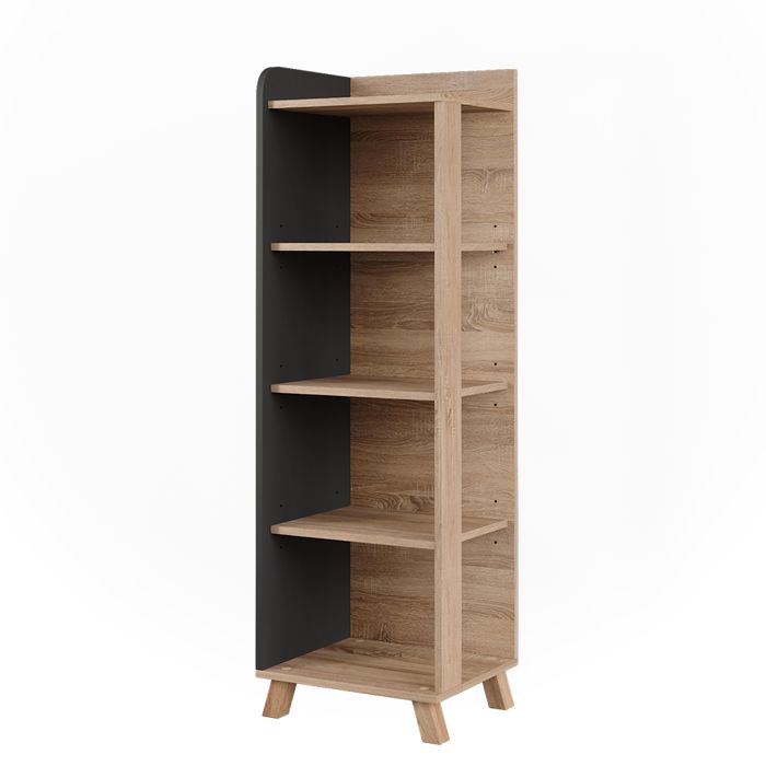 Étagère de salle de bain Karen 40x128cm avec 4 compartiments Sonoma/Anthracite Vicco 54692