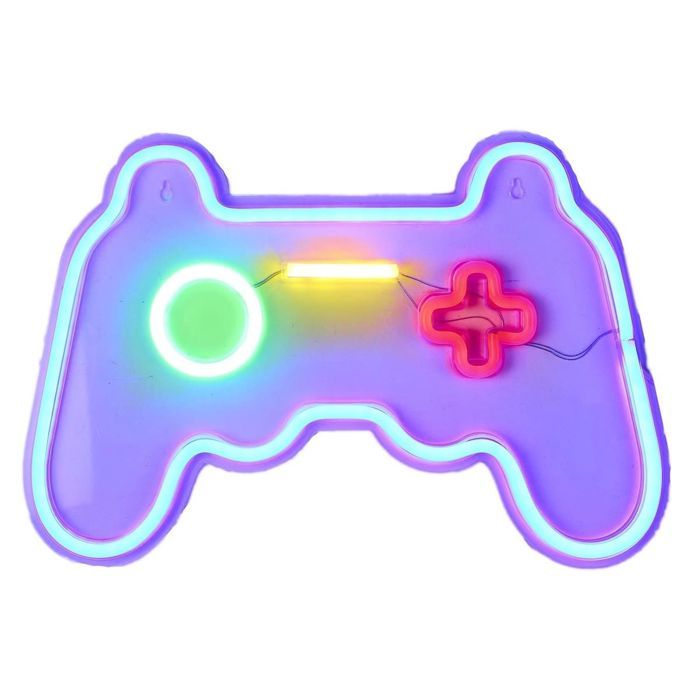 Lampe led effet néon mural manette de jeu sur port USB Lampe led effet néon mural manette de jeu sur port USB
