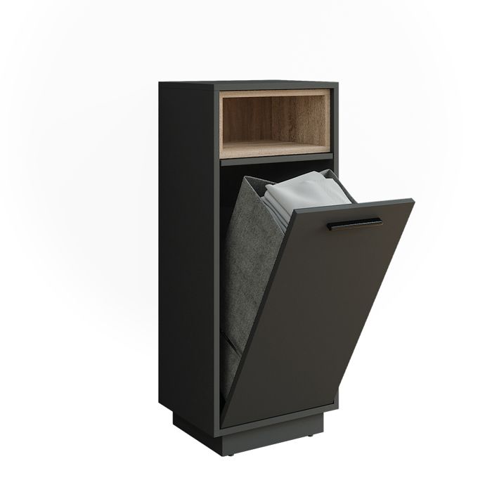 Armoire à linge Beatrice 38x93cm avec poche intérieure amovible Anthracite/Sonoma Vicco 54899