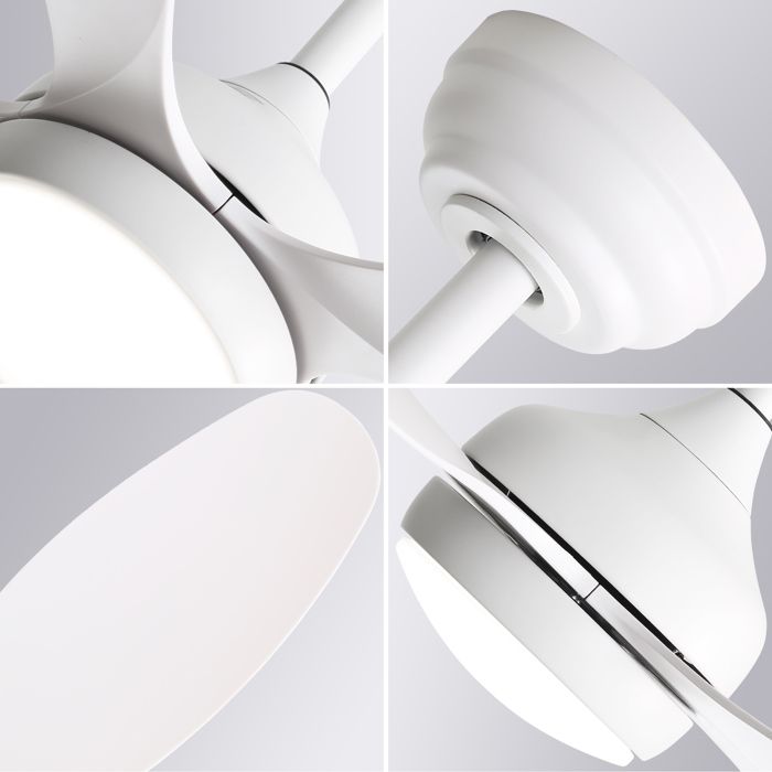 Ventilateur de plafond 42 pouces avec lumière et télécommande Cotnrol 6 vitesses DC moteur réversible - Rejimenez2025